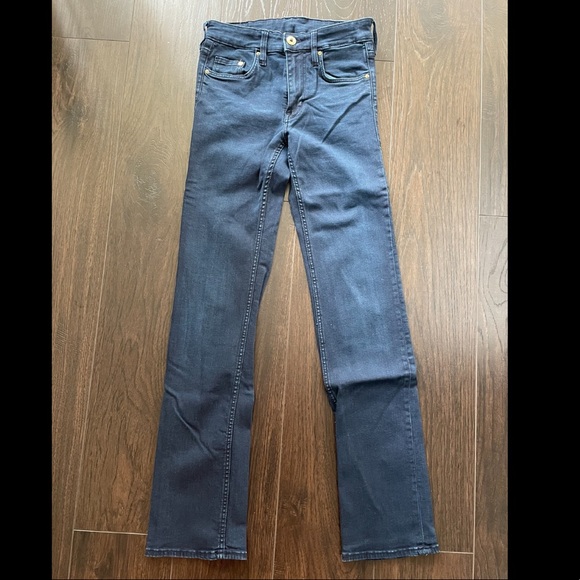 H&M Straight Leg Regular Waist Jeans, Blue - Picture 8 of 8